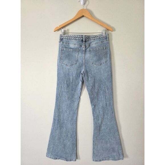 PTCL Flared Blue Jeans Distressed Size 29 Stretch Nordstrom NWT - Picture 4 of 7
